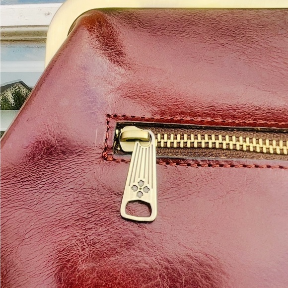 Patricia Nash Canisi Brown Floral Tooled Embossed Leather Heritage Bag Top Clasp - Picture 8 of 15